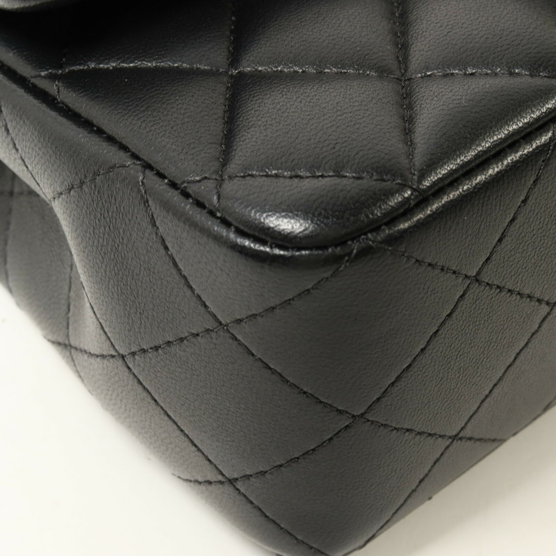CHANEL 羊皮皮革Chain Shoulder鏈帶手挽肩背兩用袋-11