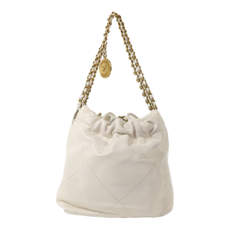 CHANEL 牛皮皮革Chanel 22 Mini鏈帶肩背袋-1