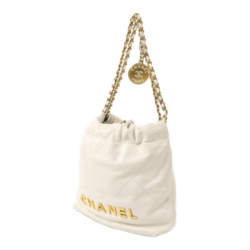 CHANEL 牛皮皮革Chanel 22 Mini鏈帶肩背袋-2