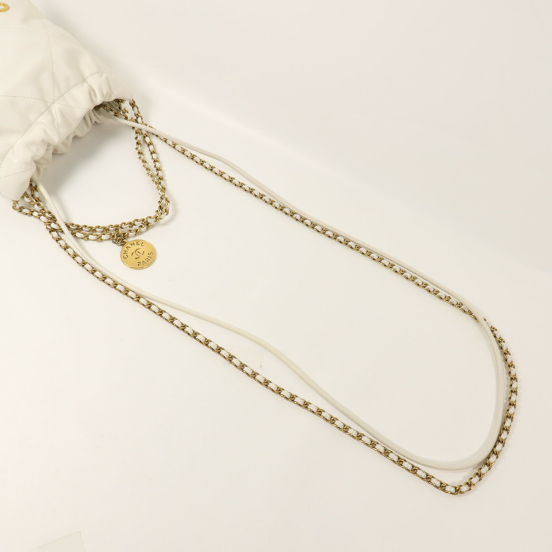 CHANEL 牛皮皮革Chanel 22 Mini鏈帶肩背袋-7