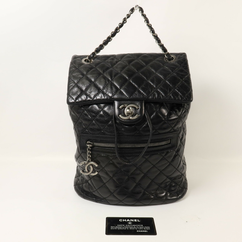 CHANEL 牛皮皮革Mountain Backpack Small鏈帶背包-9