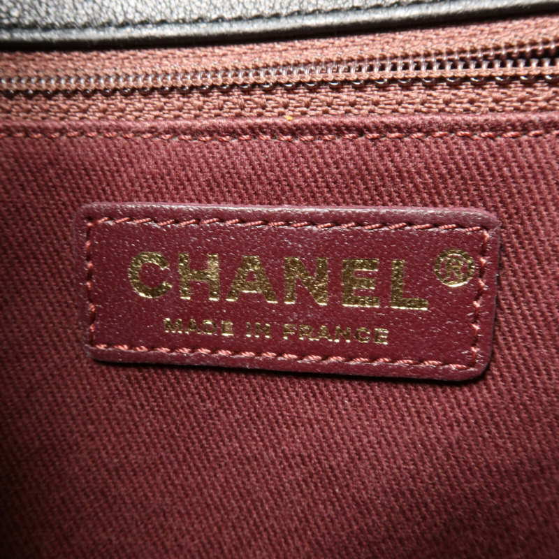 CHANEL 牛皮皮革Front Chain Flap Bag鏈帶肩背袋-5