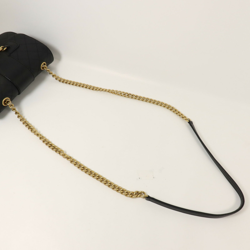 CHANEL 牛皮皮革Front Chain Flap Bag鏈帶肩背袋-7