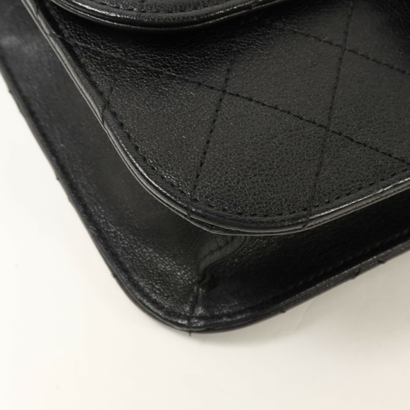 CHANEL 牛皮皮革Front Chain Flap Bag鏈帶肩背袋-11