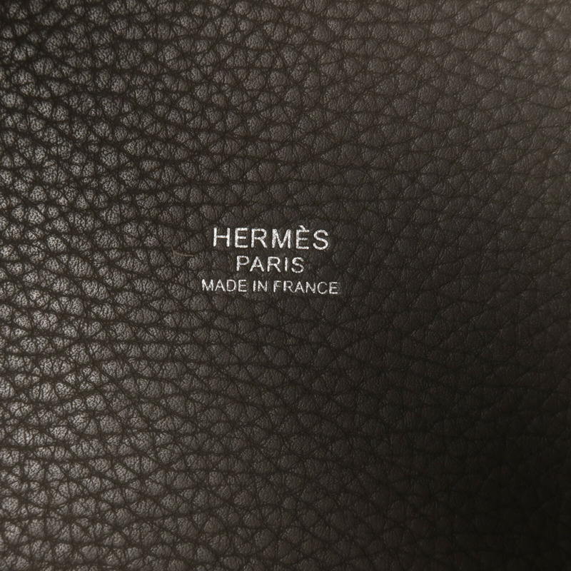 HERMES Clemence皮革Picotin MM手挽袋Etain-5