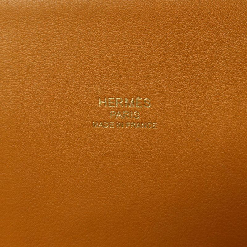 HERMES Novillo皮革Bolide 1923 30手挽肩背兩用袋Gold-5