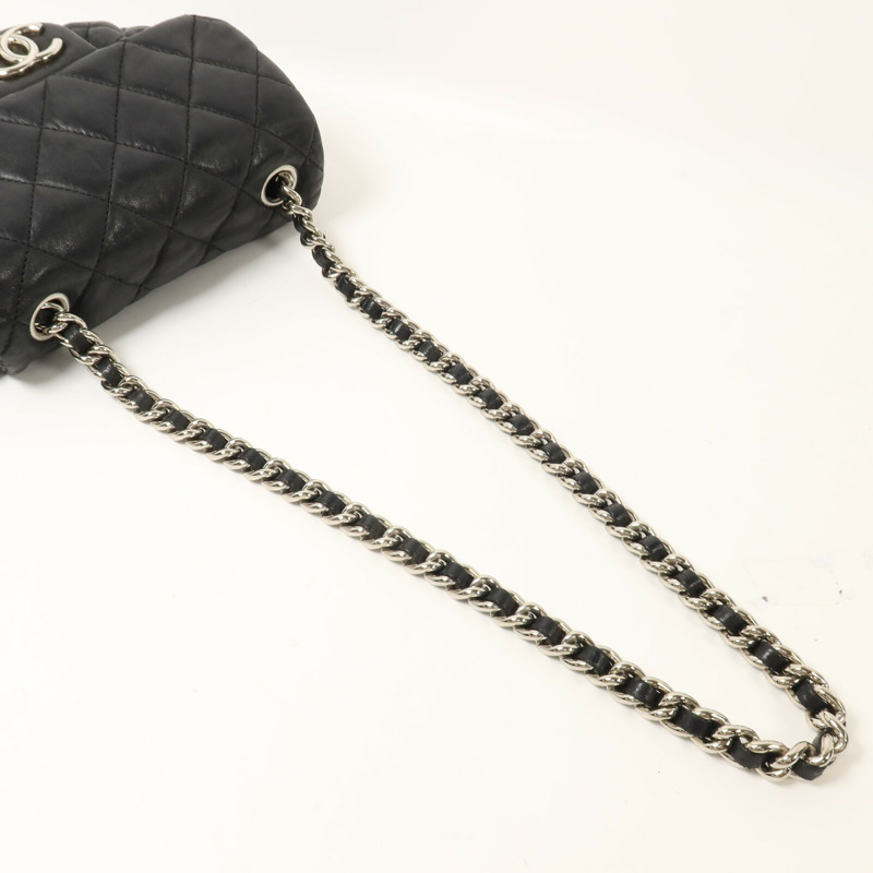 CHANEL 牛皮皮革Chain Shoulder鏈帶肩背袋-7
