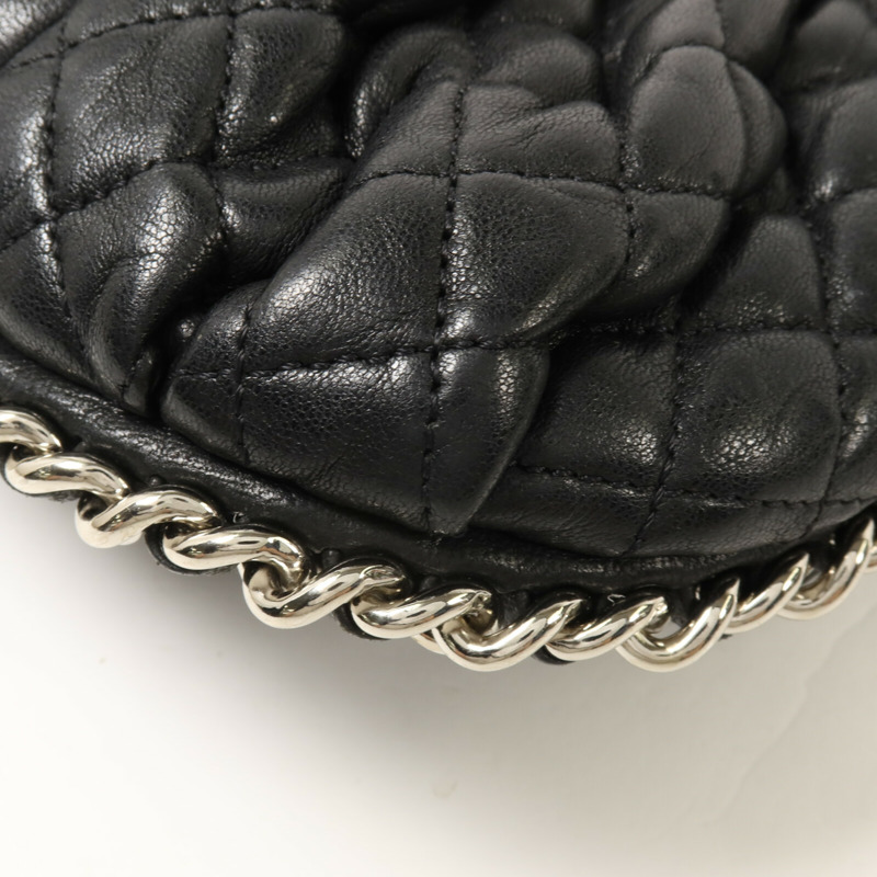CHANEL 牛皮皮革Chain Shoulder鏈帶肩背袋-12