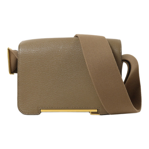 HERMES Chevre皮革Geta肩背袋Etoupe