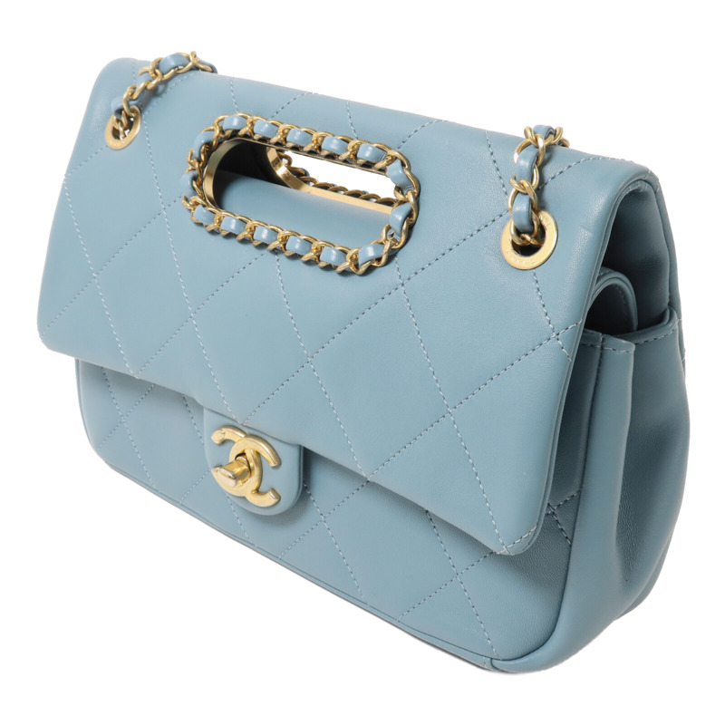 CHANEL 牛皮皮革Shoulder Bag鏈帶手挽肩背兩用袋-2