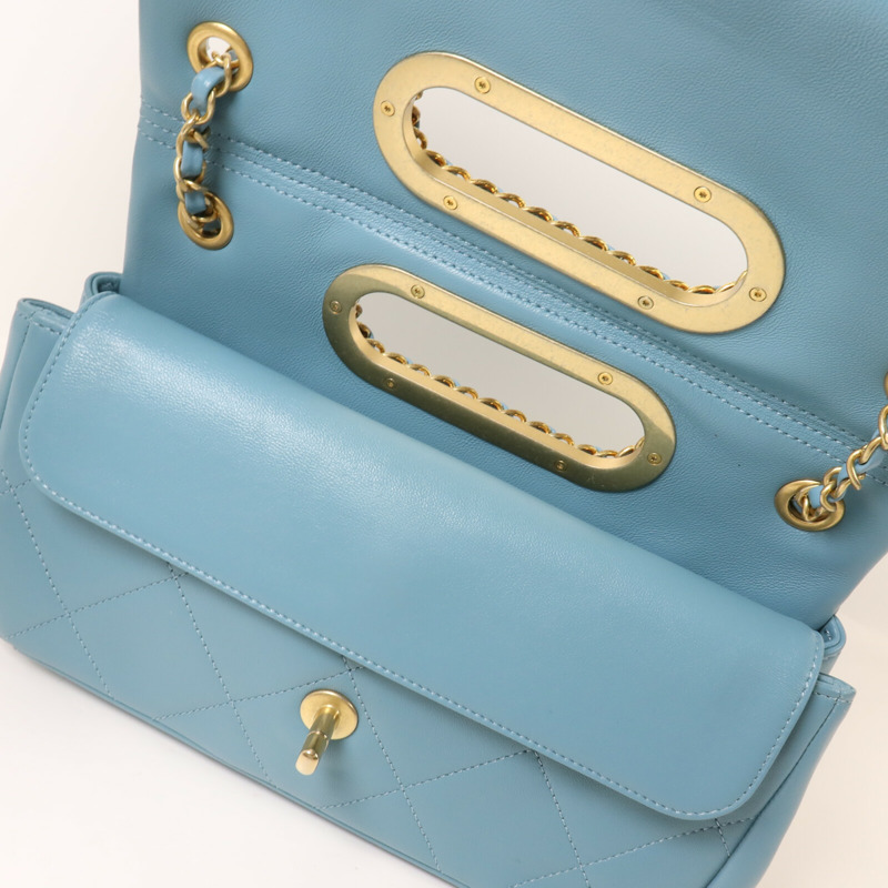 CHANEL 牛皮皮革Shoulder Bag鏈帶手挽肩背兩用袋-4