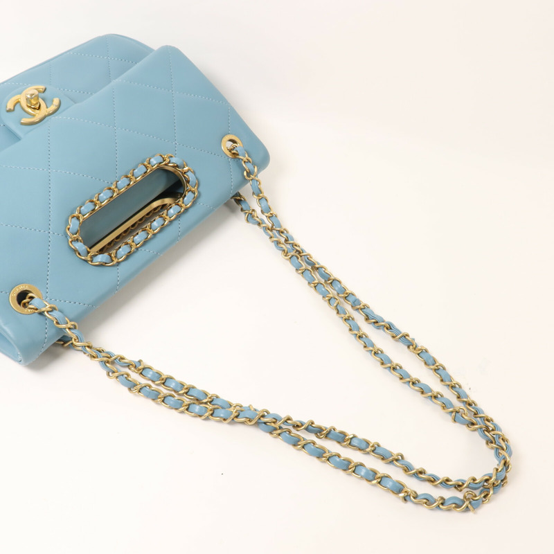 CHANEL 牛皮皮革Shoulder Bag鏈帶手挽肩背兩用袋-8