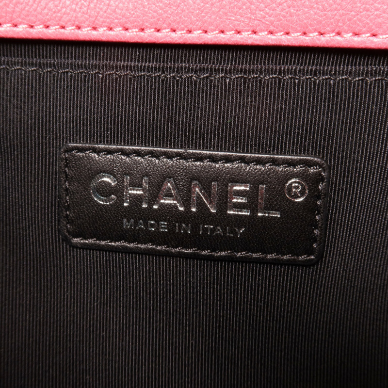 CHANEL 牛皮皮革Boy 25鏈帶肩背袋-5