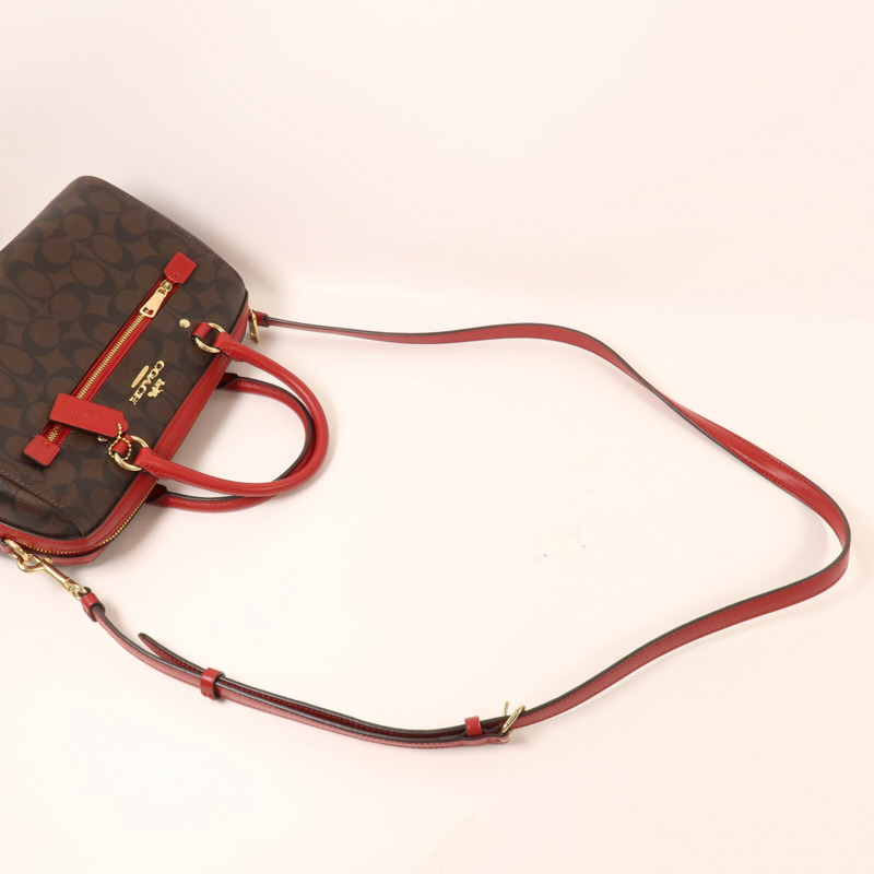 COACH 塗層帆布2 Way Shoulder手挽肩背兩用袋-7