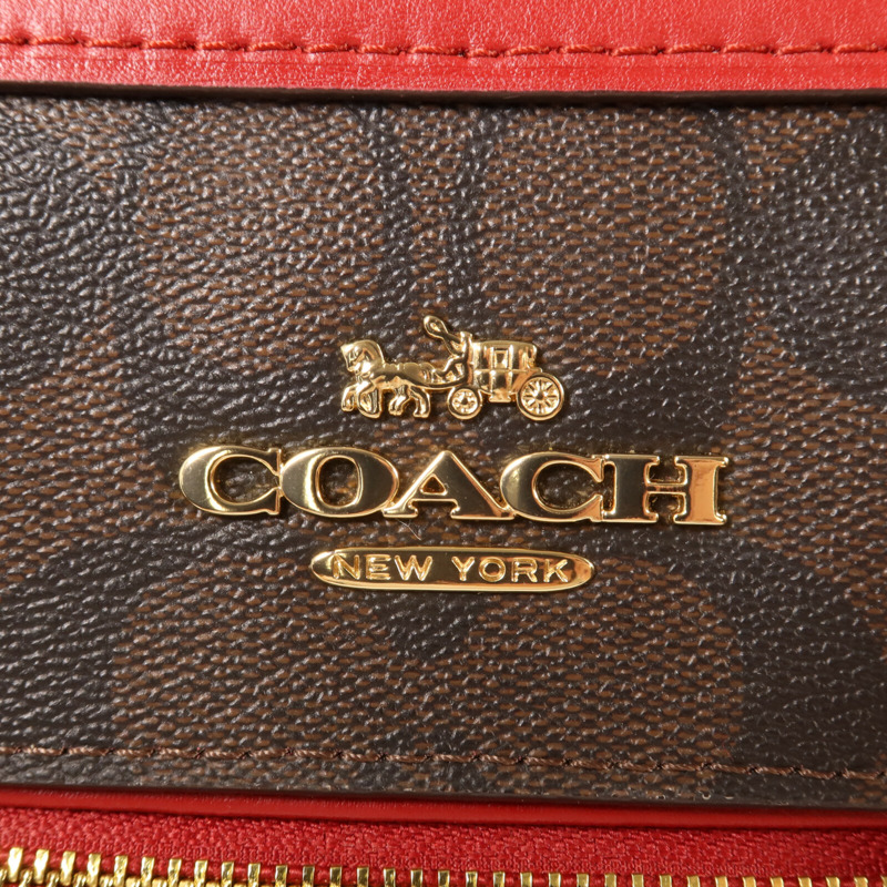 COACH 塗層帆布2 Way Shoulder手挽肩背兩用袋-13