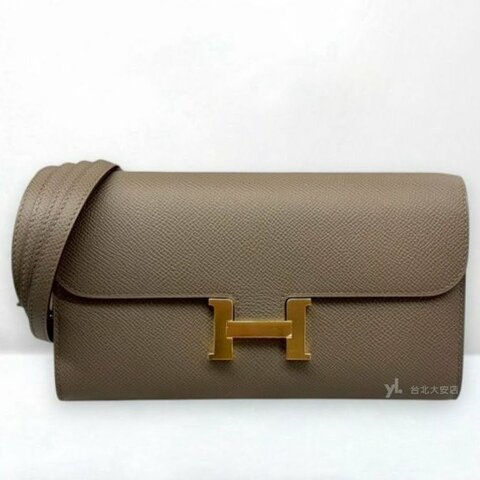 A13079-HERMES Constance To Go 8F錫器灰Epsom牛皮金釦肩背包