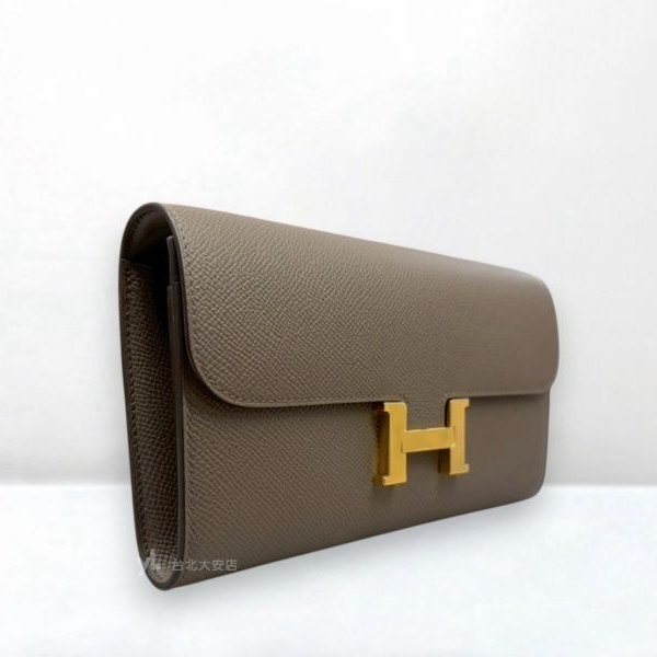 A13079-HERMES Constance To Go 8F錫器灰Epsom牛皮金釦肩背包-1