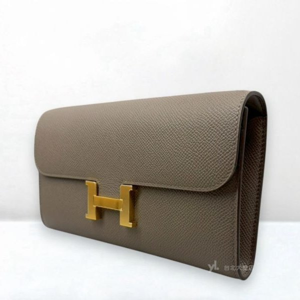 A13079-HERMES Constance To Go 8F錫器灰Epsom牛皮金釦肩背包-2