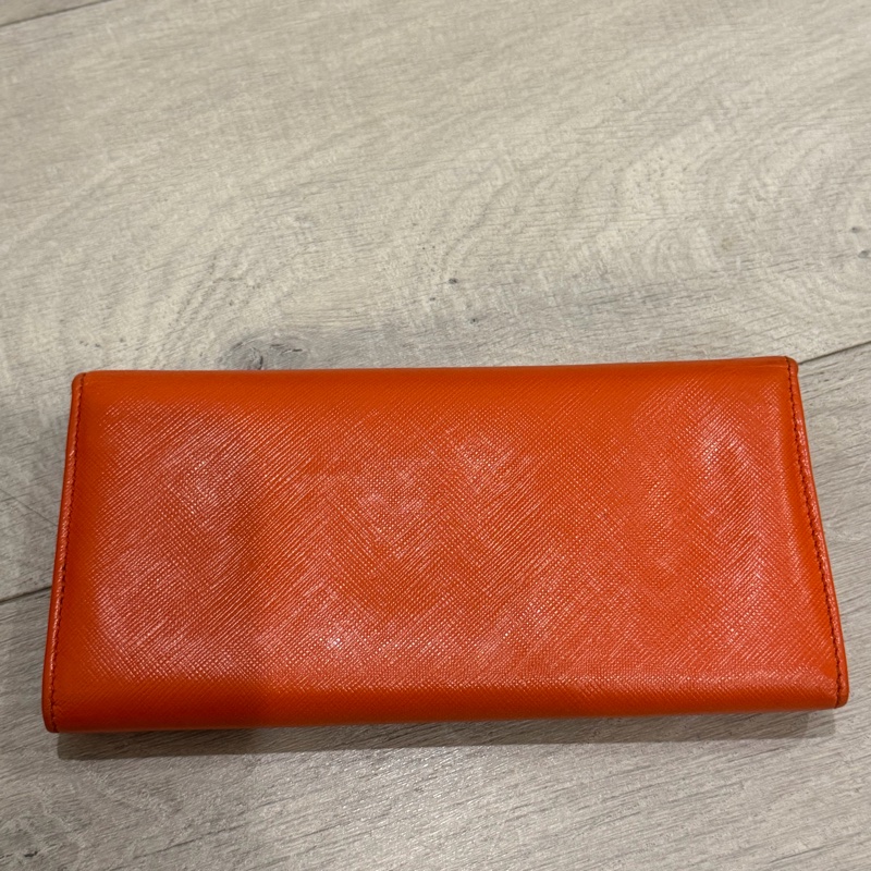 Ferragamo 橘色長夾-3