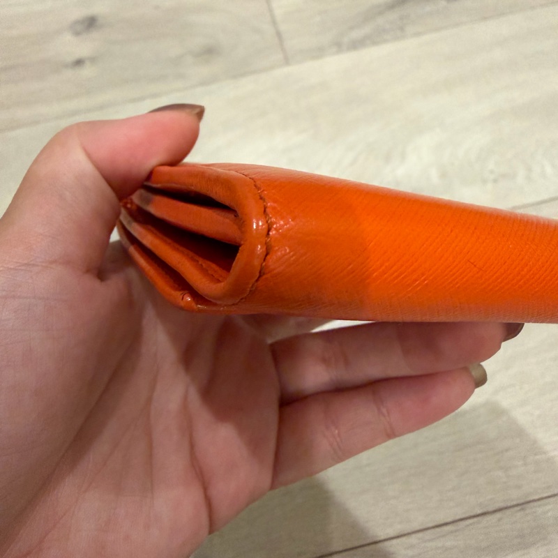 Ferragamo 橘色長夾-7