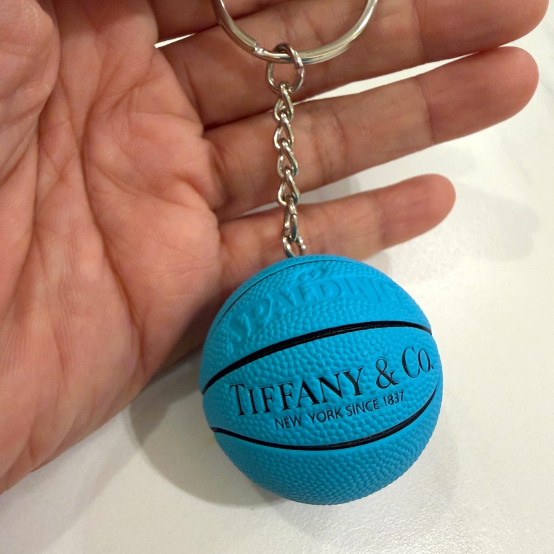 Tiffany & Co. Spalding 聯名 迷你 籃球 鑰匙圈 吊飾-6