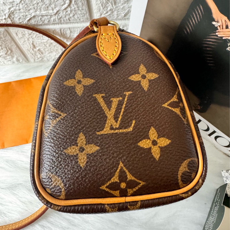 LV M61252經典NANO SPEEDY Monogram帆布印花手提/斜背包-16