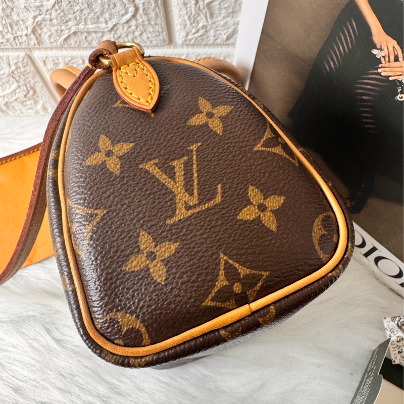 LV M61252經典NANO SPEEDY Monogram帆布印花手提/斜背包-17