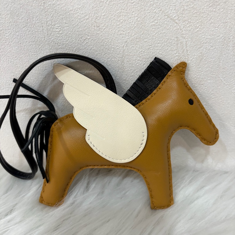 HERMES RODEO PEGASE MM BIRKIN KELLY 咖啡色白色黑色 小馬 馬 飛馬 吊飾 掛飾-1