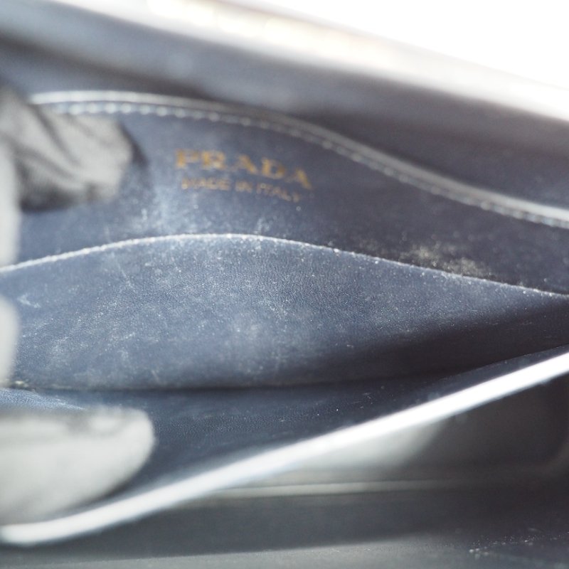 PRADA 粉紅色金扣兩用包-13