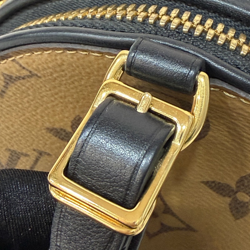 LV M83614 黑皮 原花 Mini Boîte Chapeau 圓餅 手提包 斜背包-7