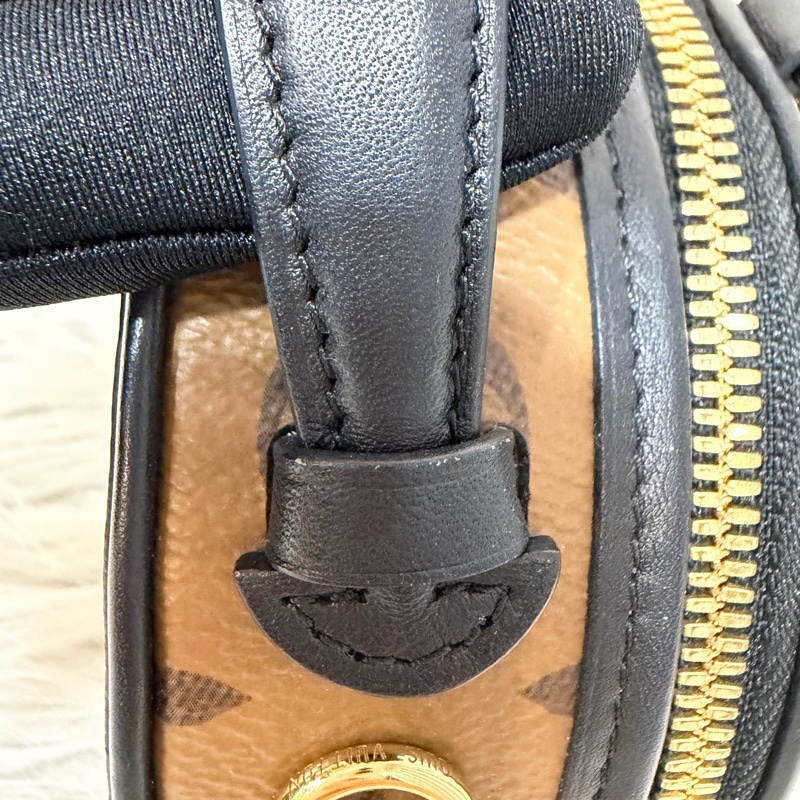 LV M83614 黑皮 原花 Mini Boîte Chapeau 圓餅 手提包 斜背包-15