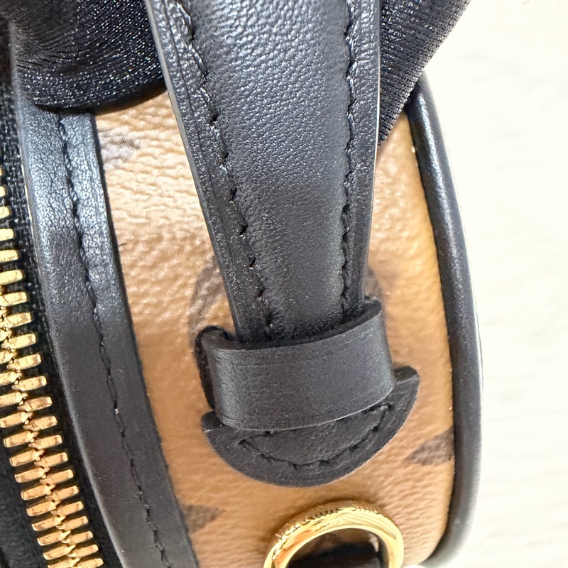 LV M83614 黑皮 原花 Mini Boîte Chapeau 圓餅 手提包 斜背包-16