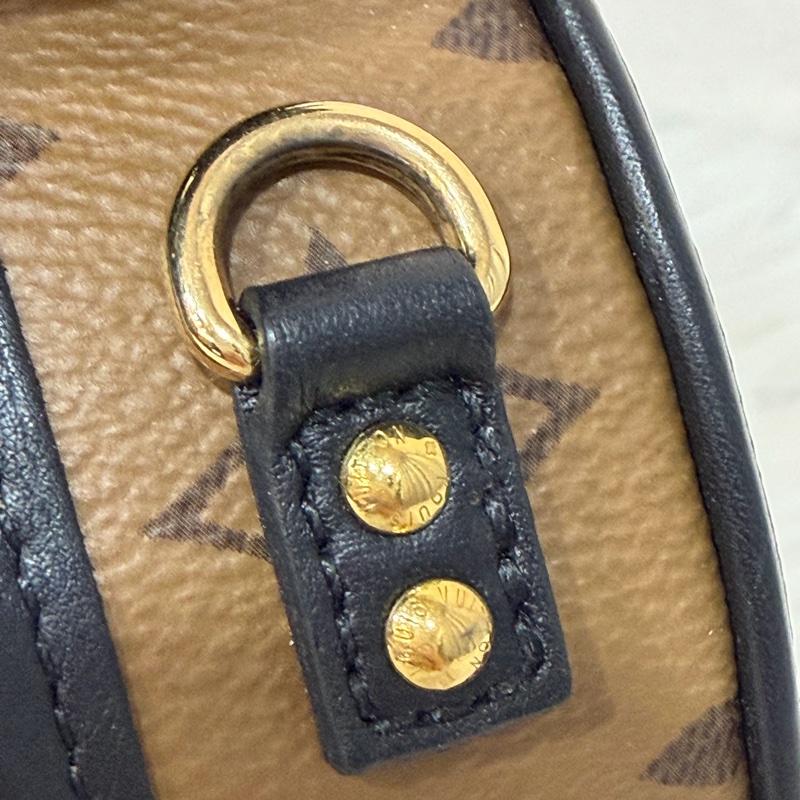 LV M83614 黑皮 原花 Mini Boîte Chapeau 圓餅 手提包 斜背包-18