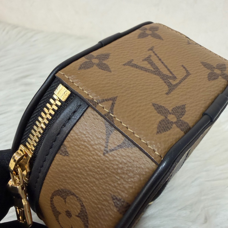 LV M83614 黑皮 原花 Mini Boîte Chapeau 圓餅 手提包 斜背包-20