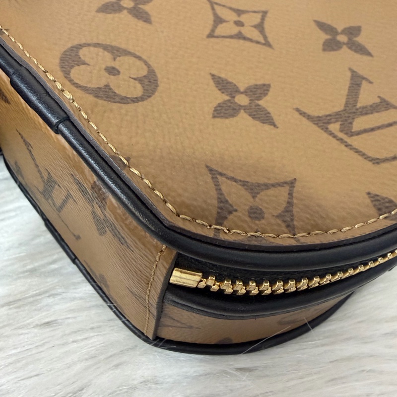 LV M83614 黑皮 原花 Mini Boîte Chapeau 圓餅 手提包 斜背包-22