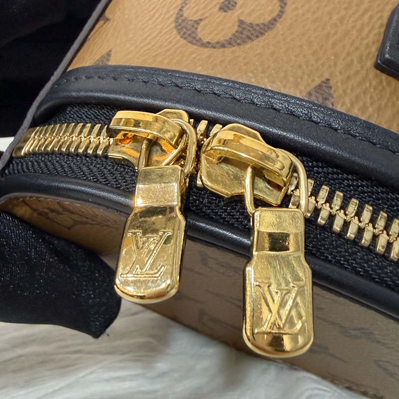 LV M83614 黑皮 原花 Mini Boîte Chapeau 圓餅 手提包 斜背包-26
