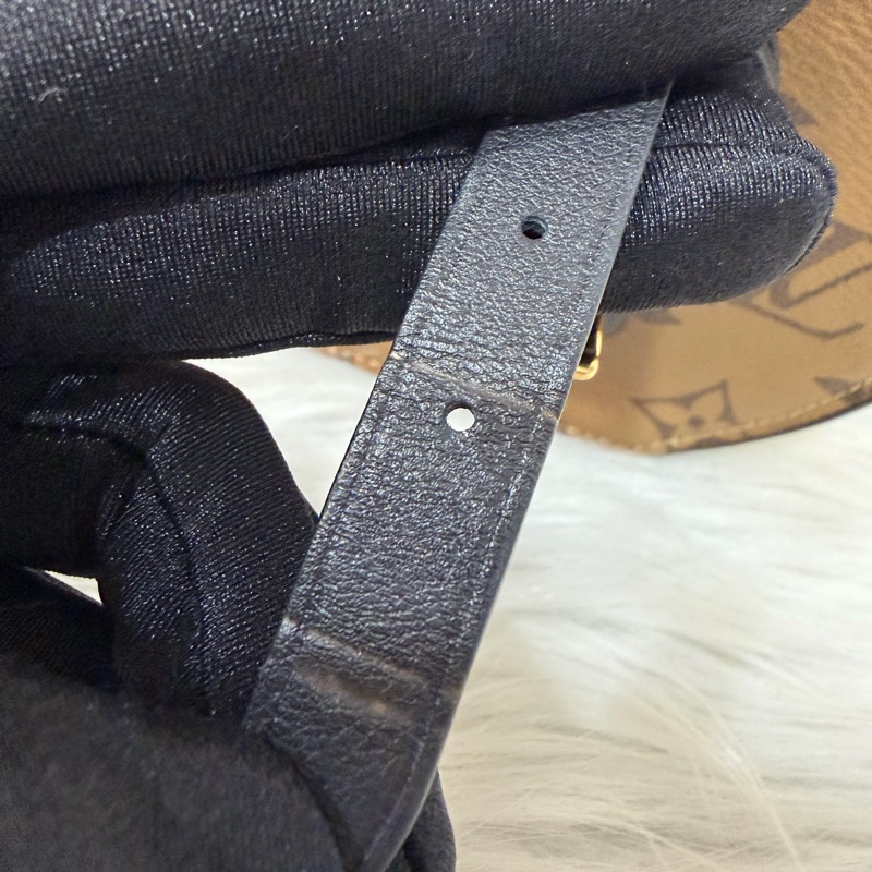 LV M83614 黑皮 原花 Mini Boîte Chapeau 圓餅 手提包 斜背包-56