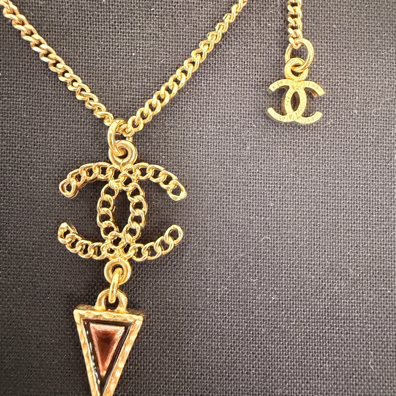 Chanel 雙C倒三角項鏈-13