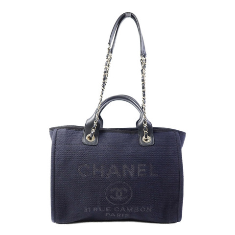 CHANEL 牛仔布Deauville Tote手挽袋