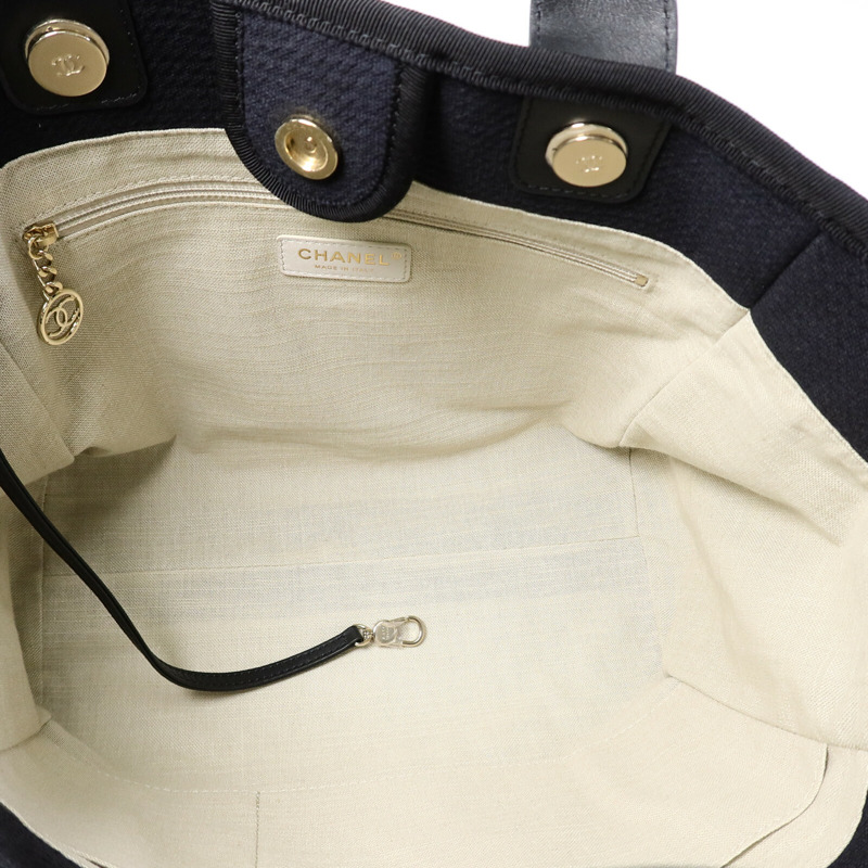 CHANEL 牛仔布Deauville Tote手挽袋-4