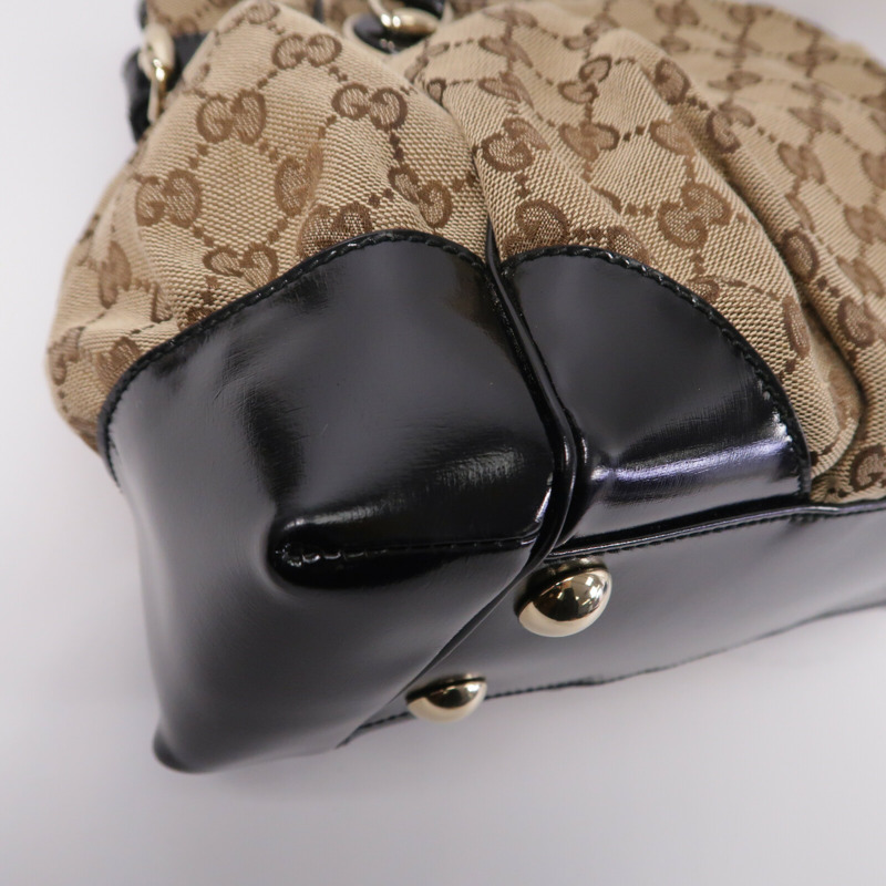 GUCCI 帆布/漆皮皮革Hand Bag手挽袋-8