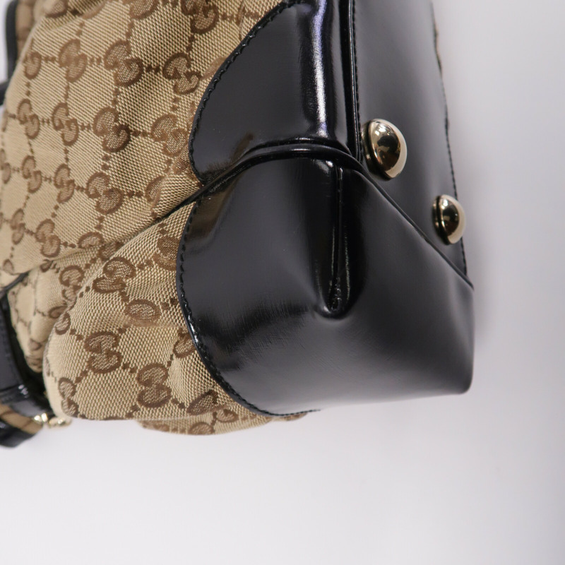 GUCCI 帆布/漆皮皮革Hand Bag手挽袋-10