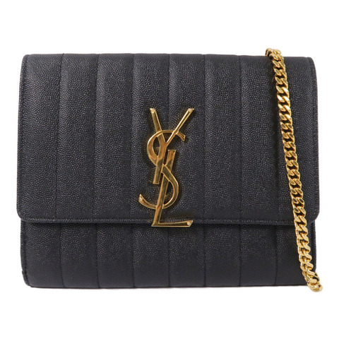 SAINT LAURENT 牛皮皮革Vicky Medium鏈帶肩背袋