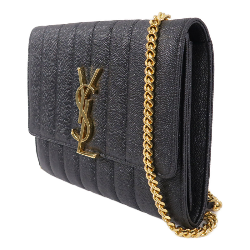 SAINT LAURENT 牛皮皮革Vicky Medium鏈帶肩背袋-2