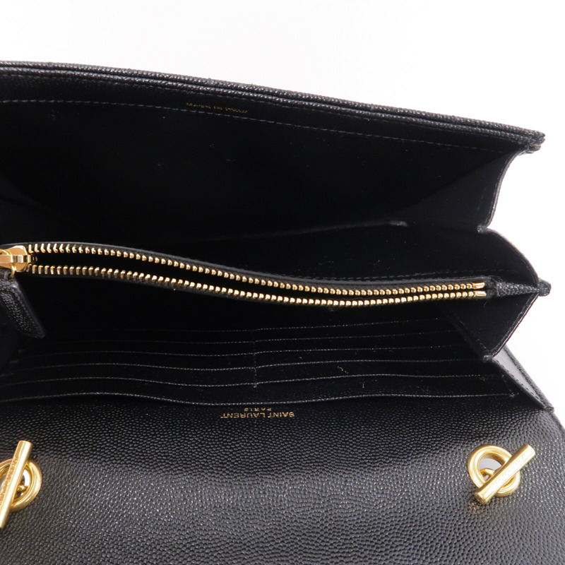 SAINT LAURENT 牛皮皮革Vicky Medium鏈帶肩背袋-4