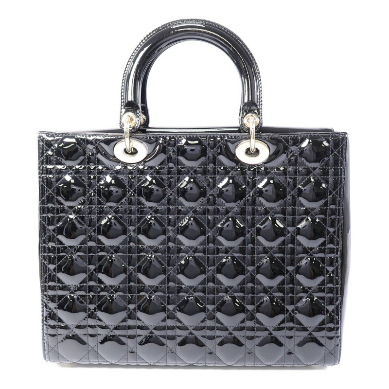 Dior 漆皮皮革Lady Dior Large手挽肩背兩用袋-2
