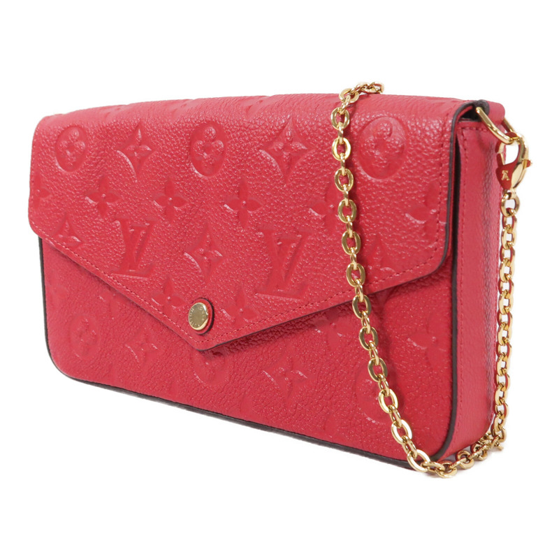 LOUIS VUITTON Monogram Empreinte Pochette Felicie鏈帶肩背袋-2