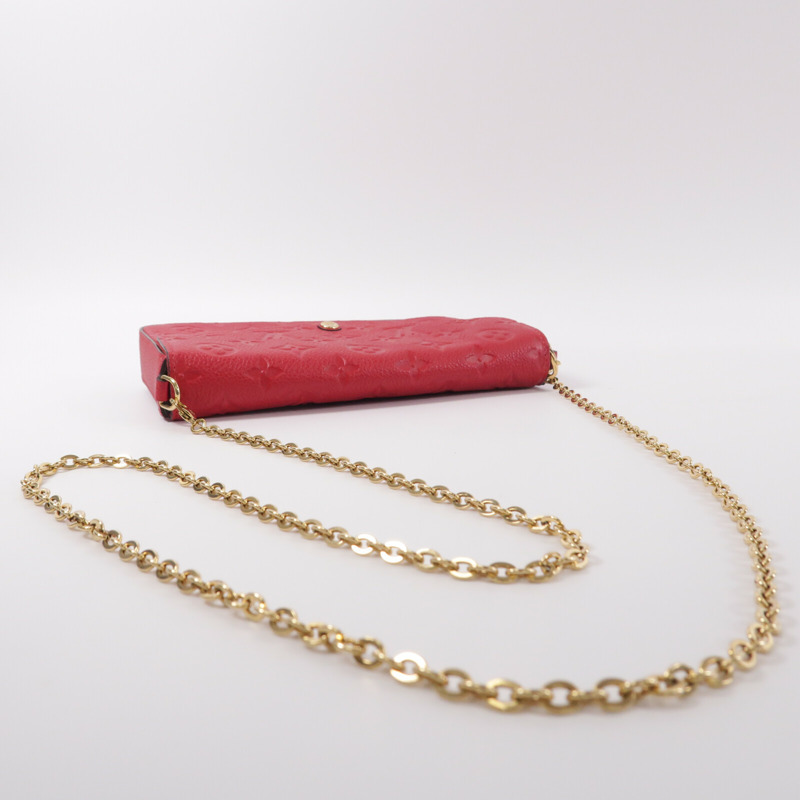 LOUIS VUITTON Monogram Empreinte Pochette Felicie鏈帶肩背袋-8