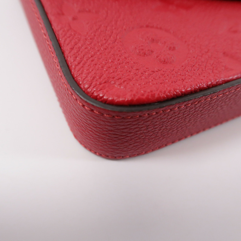 LOUIS VUITTON Monogram Empreinte Pochette Felicie鏈帶肩背袋-12