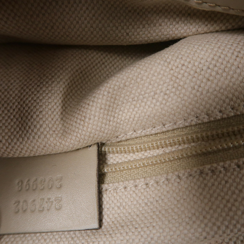 GUCCI 牛皮皮革/帆布2 Way Shoulder手挽肩背兩用袋-7